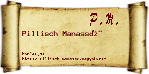 Pillisch Manassé névjegykártya
